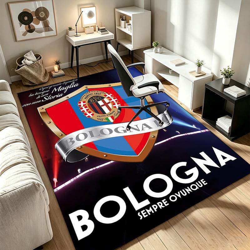 Bologna F.C. 1909 A A rug suitable for office chair areas living rooms and computer desks perfect for home offices and an ideal holiday gift