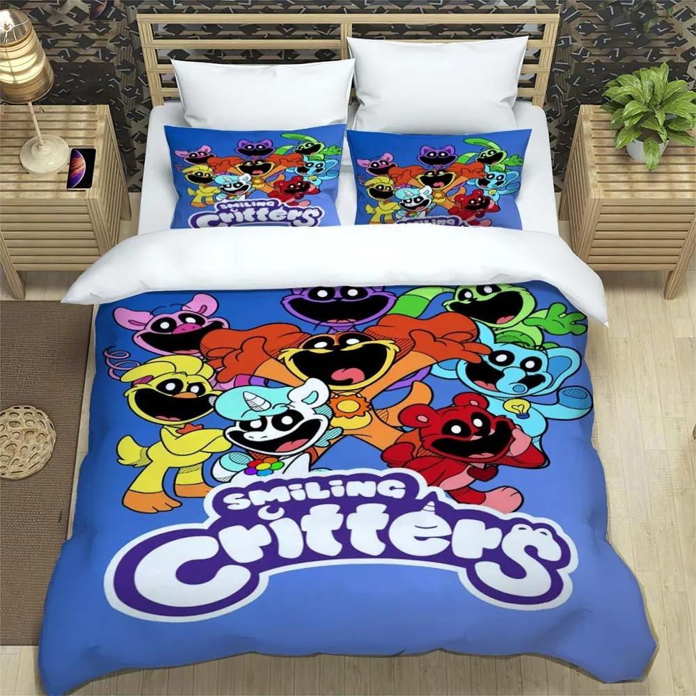 3D Print Anime Smiling Animals CATNAP DOGDAY Bedding Set Brand New Cool Anime Quilt Cover Pillowcase Cute Cartoon Children Gift