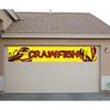 Large Crawfish Sign Banner Yellow Crawfish Sign for Restaurant Crawfish Party Supplies Decorations Craw Fish Yellow Flag - 9.8 x 1.6 ft