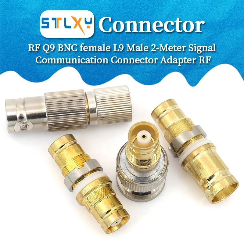Stlxy RF Q9 BNC Female L9 Male 2-meter Signal Communication Connector Adapter