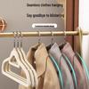 Non-slip Flocked Semi-circular Clothes Hanger with Drying Rack and No-mark Support