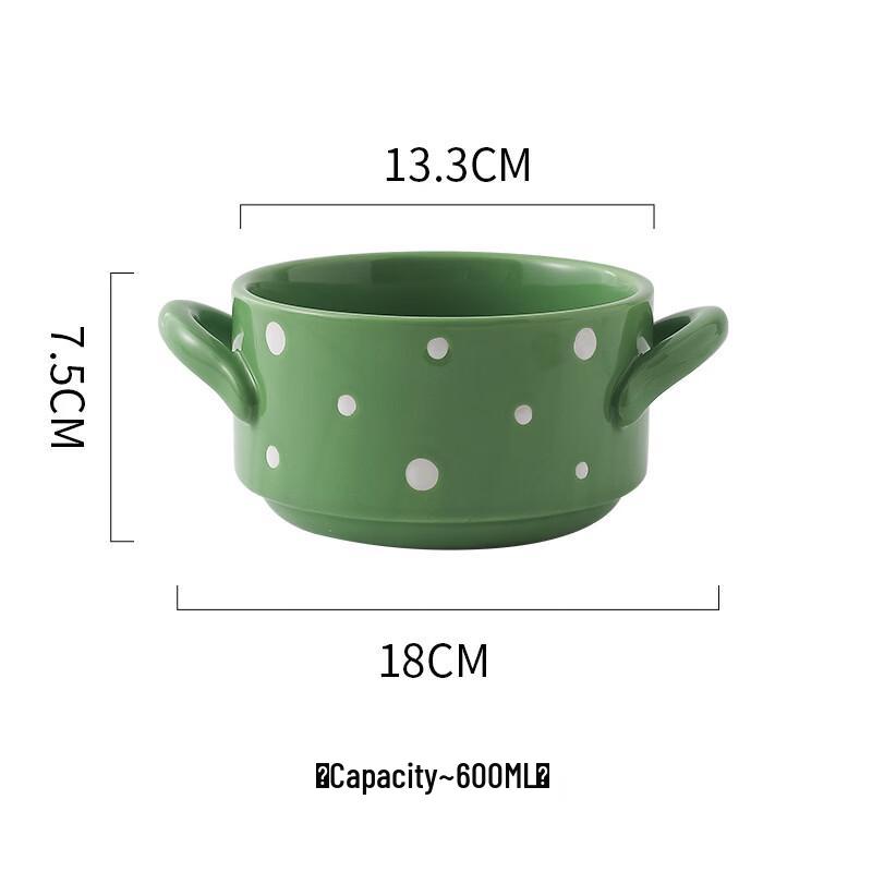 Polka Dot Ceramic Stacked Bowl