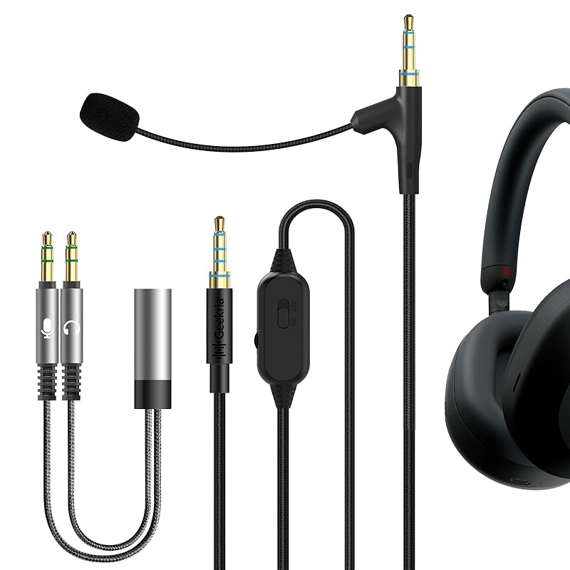 

Geekria clip microphone condenser microphone pin microphone mini microphone clip type smartphone microphone headphone cable Sony for gaming and