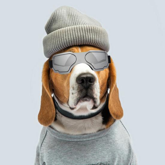 Protective Dog Sunglasses Adjustable Strap Anti-UV Windproof And Snowproof Goggles for Medium