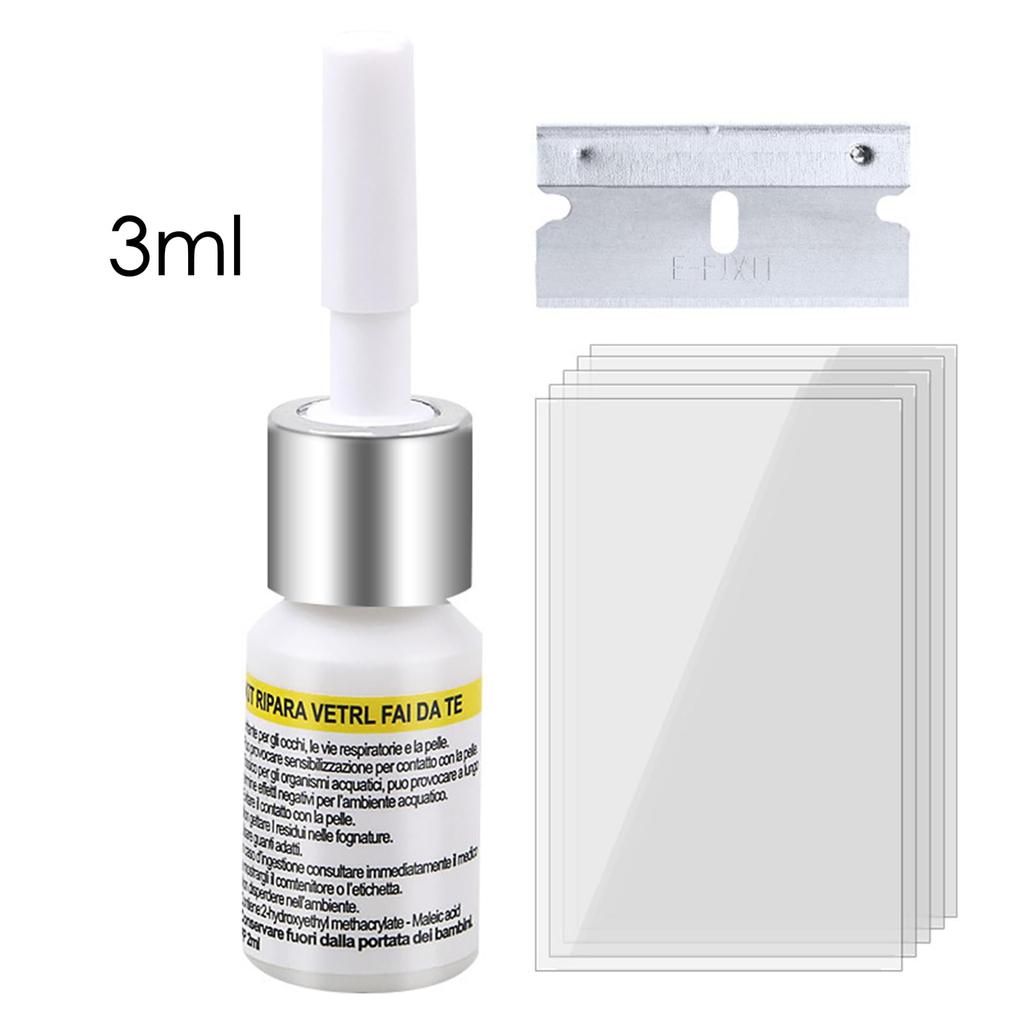 Car Window Repair Kit Glass Nano Repair Fluid 2 Piece Glass Repair Kit Glass