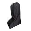 Black Tall Boot Bag with Full Opening, Accessory Pocket and Carry Handle, Riding Footwear Storage Case for Barn Storage, Travel and Competition Use