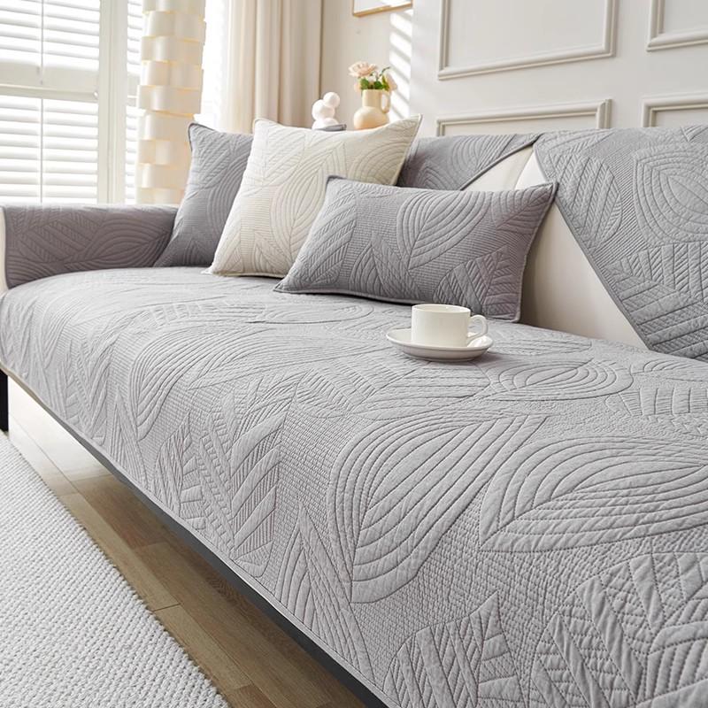 1PC Modern Cotton Sofa Cover Solid Color Nordic Sofa Mat Towel Jacquard Anti-slip Couch Slipcover for Living Room Home Decor