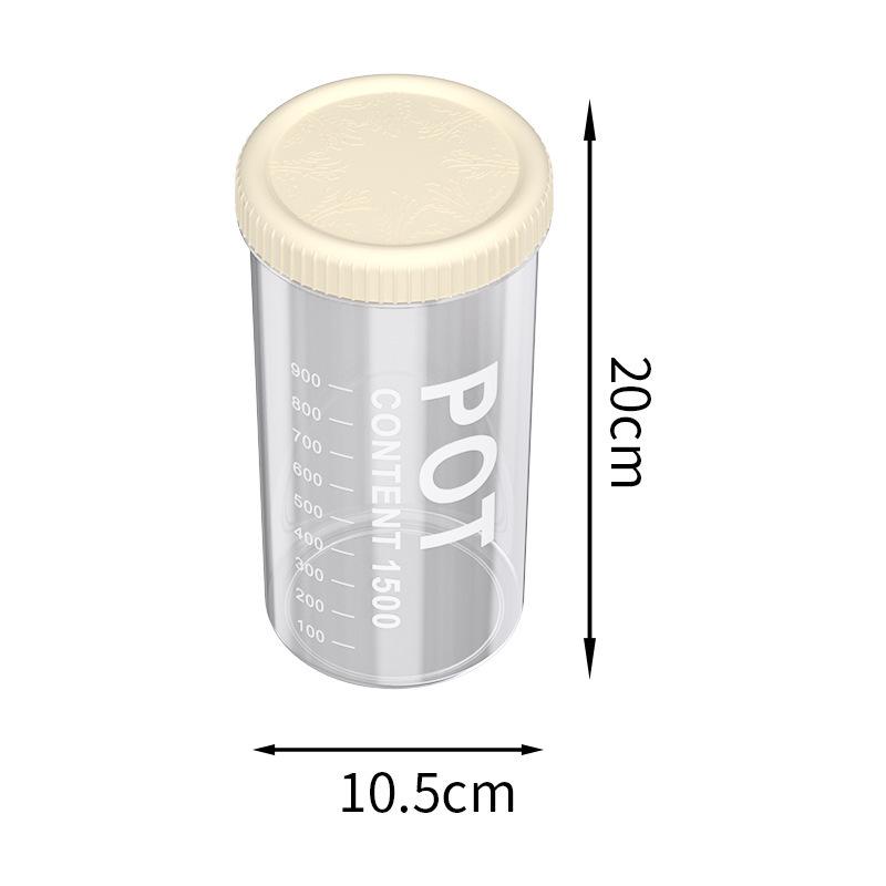 Food-Grade Plastic Storage Jar with Lid for Cereal, Grains, Coffee, & Tea