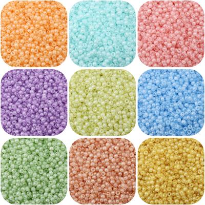 Perline Distanziatrici in Vetro Seme Imitazione Giada Gelato per Creazione di Gioielli Fai da Te