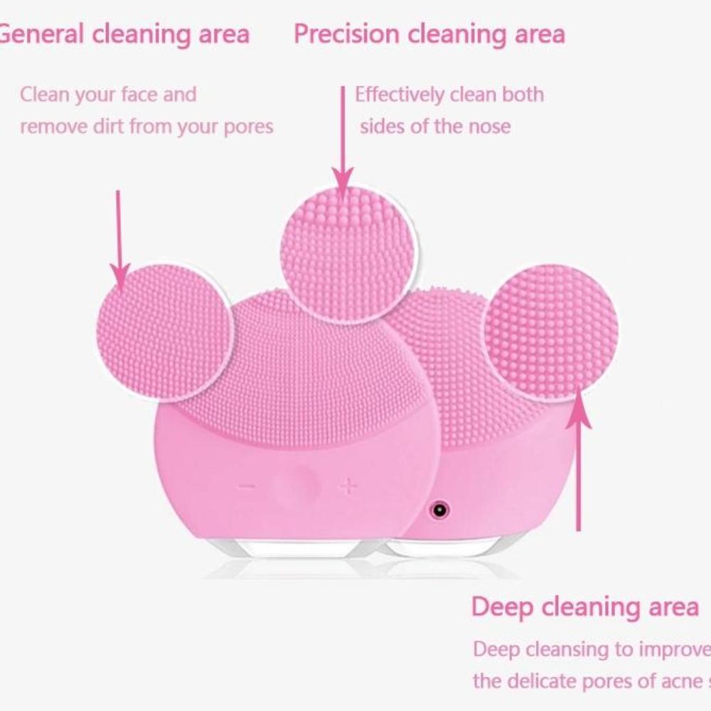 Silicone Facial Cleansing Beauty Face Massager Brush Deep Pores Clean Skin Care Tools Waterproof Massage Cleanser