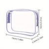 Clear Makeup Bag With Zippers Transparent Makeup Organizer Cosmetic Makeup Bags For Vacation Business Trip Airport Bathroom