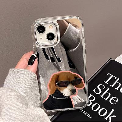 Handyhüllen für iPhone 11 13 XR 15 Pro Max 12 14 Pro Max Hülle iPhone 16 XS Max Spiegel Schutzhülle Mirror Exquisite Cartoon Wasserdicht