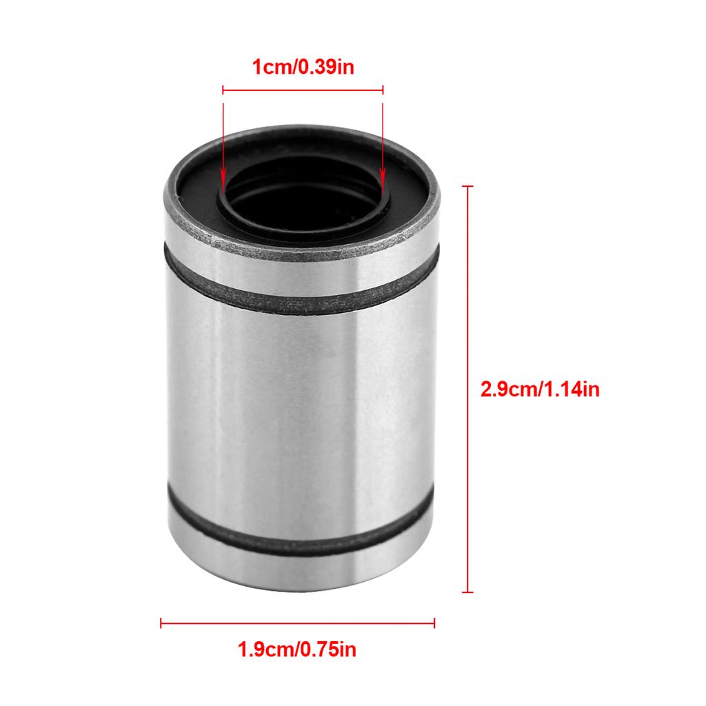 8pcs LM10UU 10mm Linear Motion Ball Bearing Bushing for 3D Printer CNC Parts