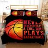 Black Basketball Print Quilt Cover Kids Gift Bedding Set Comfortable Duvet Cover Pillowcase Can Be Customized 3 Pieces