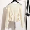 Women's Long-Sleeve Knit Top and Skirt Set