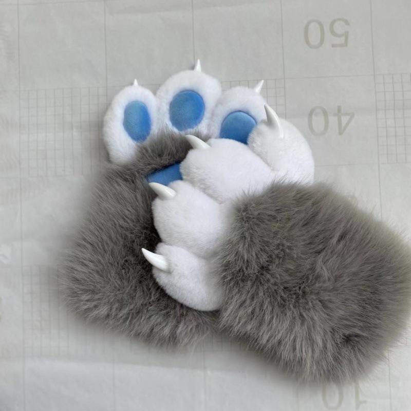 Animal claws, squeaking, furry claws with nails, gloves COS cat claws cute plush finished props