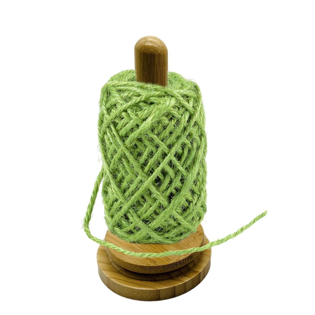 Wood Yarn Ball Holder Paper Towel Rack Vertical Rotating Weaving Tool Rack Storage Winding Roll Holder Dispenser for Crocheting