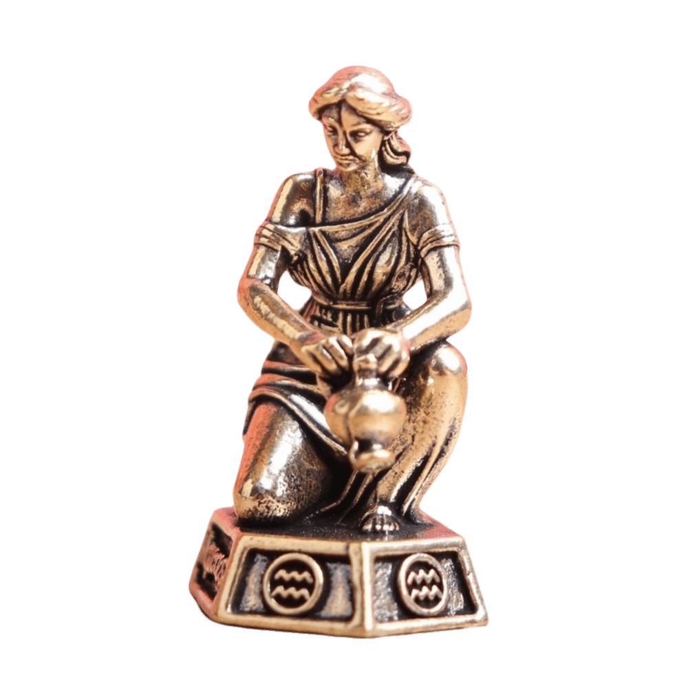 Vintage Collectible Figurines Miniature Artisan Craft The Twelve Zodiac Signs Decoration 12 Constellation Statue Gift Ornaments