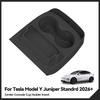 LUCKEASY for Tesla Model Y Standard RWD 2025 2026 Water Cup Holder Insert Car Cup Box Shock-Absorbing Tray Silicone Organizer