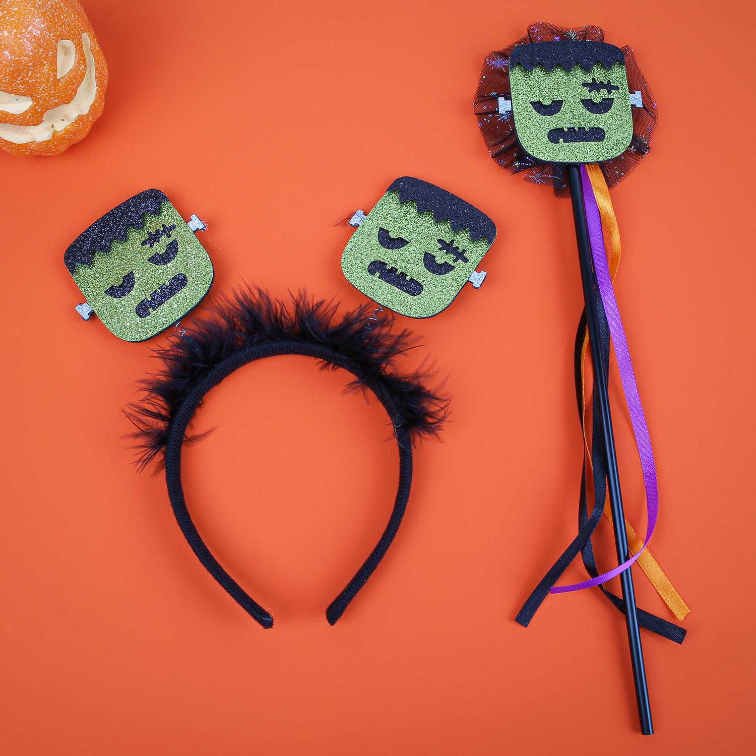 

2 шт. Модные Хэллоуинские повязки на голову Тыква Дьявол Повязки на голову Девочки Фестиваль Вечеринка Косплей Повязка для волос Детские Детские Аксессуары для волос