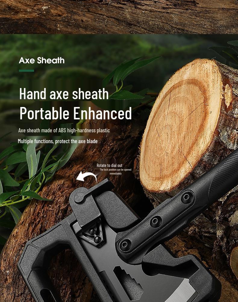 Axe Outdoors Camping & Tactical Multifunctional Axe for Woodworking, Chopping, and Firefighting