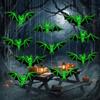 2D Flat Hanging Ornaments Fluorescent Luminous Decor New Bat Stickers  Theme Party