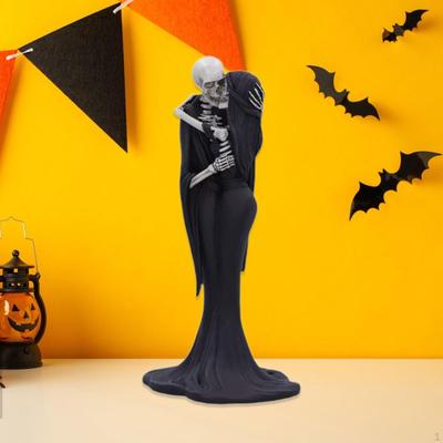 Eternal Embrace Skeletons Figurine Skeleton Decoration Collection Couple Resin Statue for