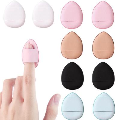 Samcos Puf na podkladovou bázi 5 barev 10 kusů Tvar kapky vody Houbička Make-up Macaron Mini Prst Měkký Mokré i suché použití