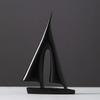 Nordic Simple Black and White Sailboat Model Light Luxury Creative Decoration Living Room Home Decoration Handicraft Decoration