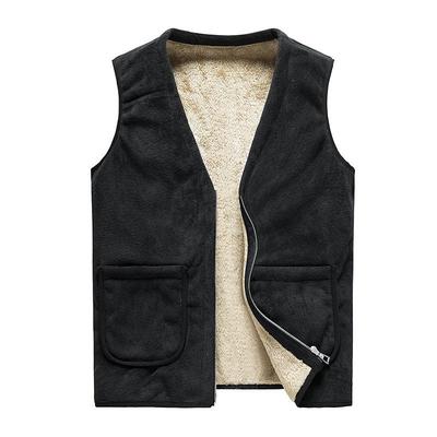 Plus Size Men's Fleece Vest for Autumn/Winter