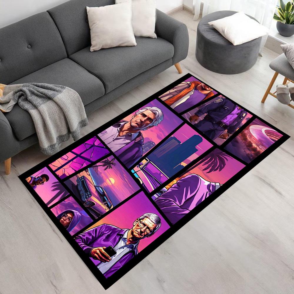 Grand Theft Auto Floor Mat Perfect for Kitchen Dining Room Hallway Living Rooms Antislip Carpet Anime Office Decor Spiritual Gift
