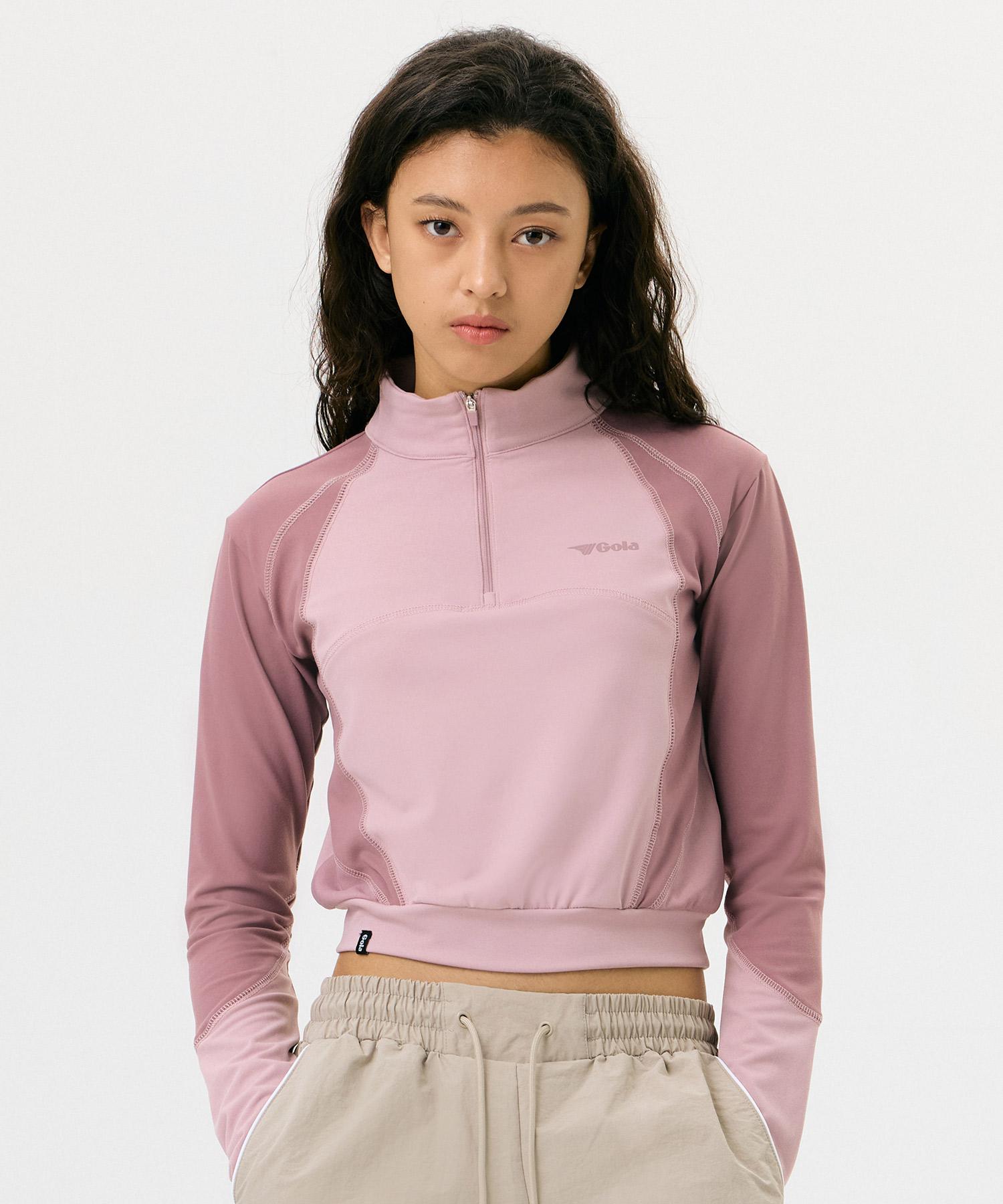 Golla W Athletic Long Sleeve Half Zip-Up [Pink] Pink/Free