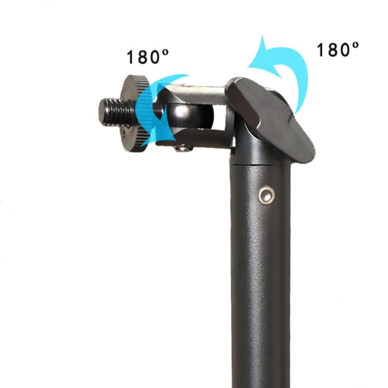 Plastic Microphones Stand Adapter With 3/8 To 17mm Ball Joint Extension Rod For Camera Tripods And Studio Equipment