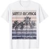 Santa Monica Kalifornie Pláž Letní Dovolená Vintage Tričko