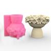 3D DIY Flower Pots Mold Silicone Concrete Mold Little Girl Vase Molds for Garden