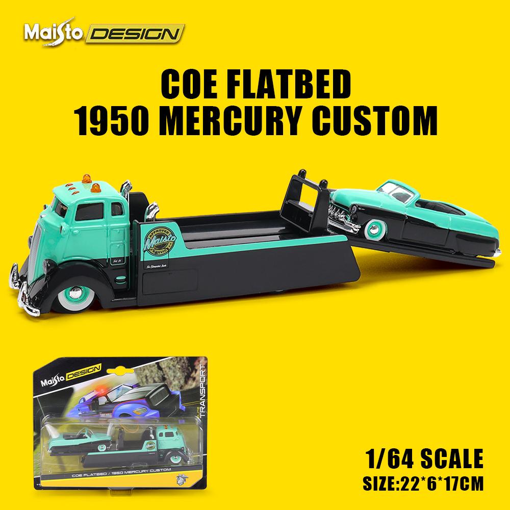 AAAOO1 Maisto 1:64 FLATBED/1988 BMW M3 E30 1965 FORD MUSTANG elite transport Die-casting car model collection gift toy