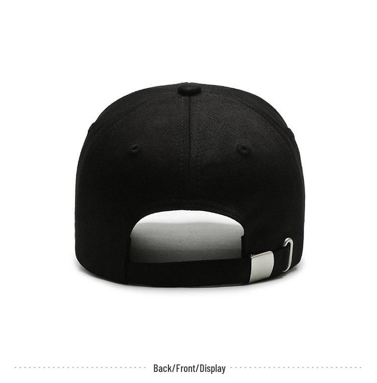 Trendy Cotton Duckbill Baseball Cap with Embroidered Letter Design for All Seasons