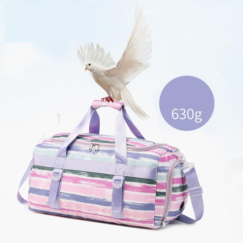 Modische, gestreifte, große Kapazität, Sport- und Outdoor-Schwimmtasche für Geschäftsreisen, eine Schulter-Crossbody-Hand-Reisetasche