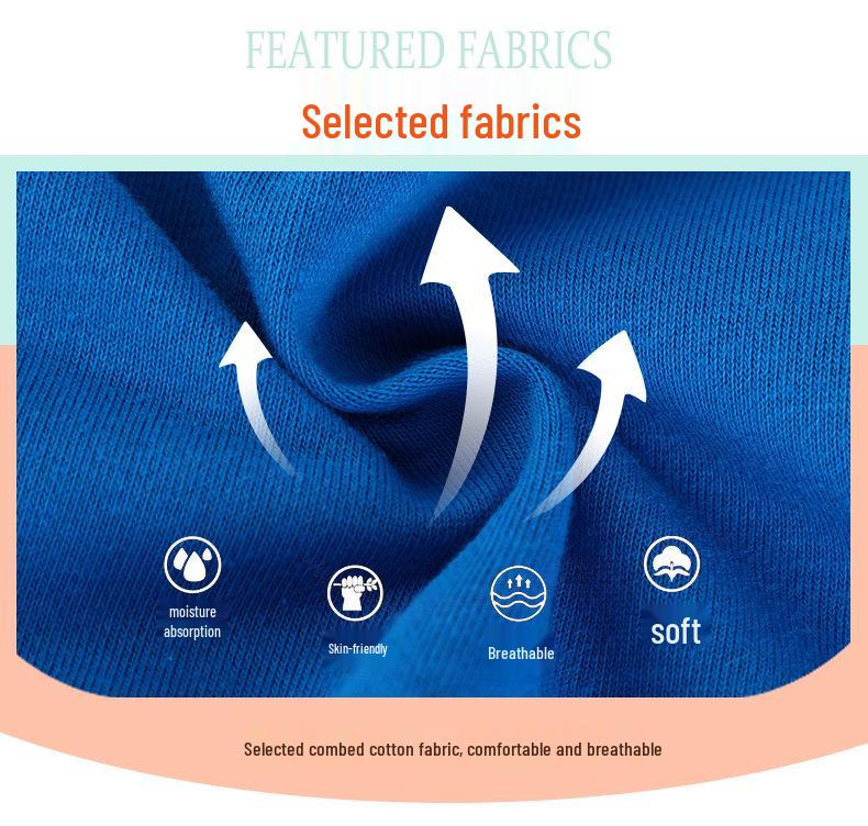 Children's Cartoon Embroidered Round Neck Hoodie - Spring/Autumn Lightweight Knit Pullover