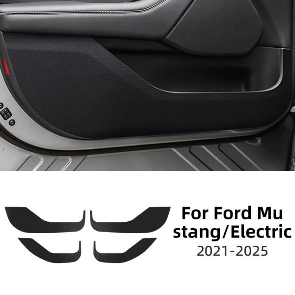 For Ford Mustang Mach-E 2021-2025 Car Door Anti-Kick Protective Pad Protector Mats Cover Sticker Auto Interior Accessories