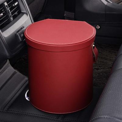 Car Trash Can Garbage 1.5 L Trendy Portable Wastebasket Organizer Container Bucket for Vehicle