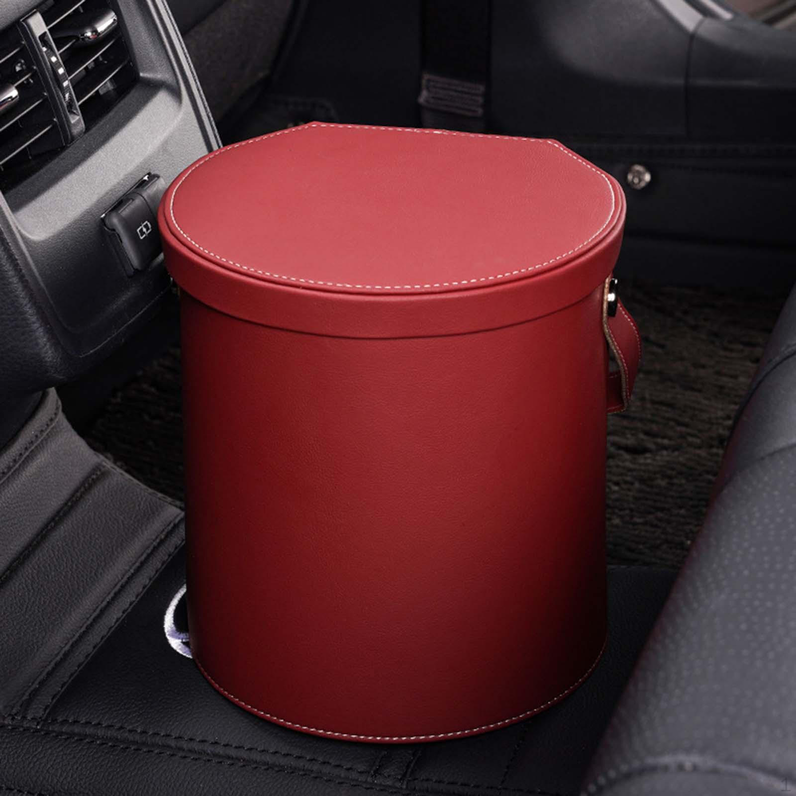 

Car Trash Can Garbage 1.5 L Trendy Portable Wastebasket Organizer Container Bucket for Vehicle