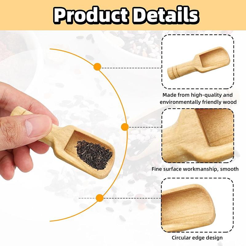 3 Stück Mini-Holz-Salzlöffel Badesalzschaufel Natürliches Holzschaufel für Badesalze Süßigkeiten Honig Gewürze Zucker Tee Kaffee Küchenwerkzeuge
