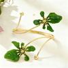 Fashion Glazed Flower Bracelets Women Multi Layer Stackable Bold Bangle Elegant Exquisite Banquet Daily Wear Jewelry Accessories