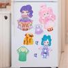 Princess Cartoon Refrigerator Magnets: Reusable Educational Stickers for Girls