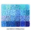 2400Pcs/box Acrylic Beads For DIY Bracelet Necklace Jewelry Making Accessories