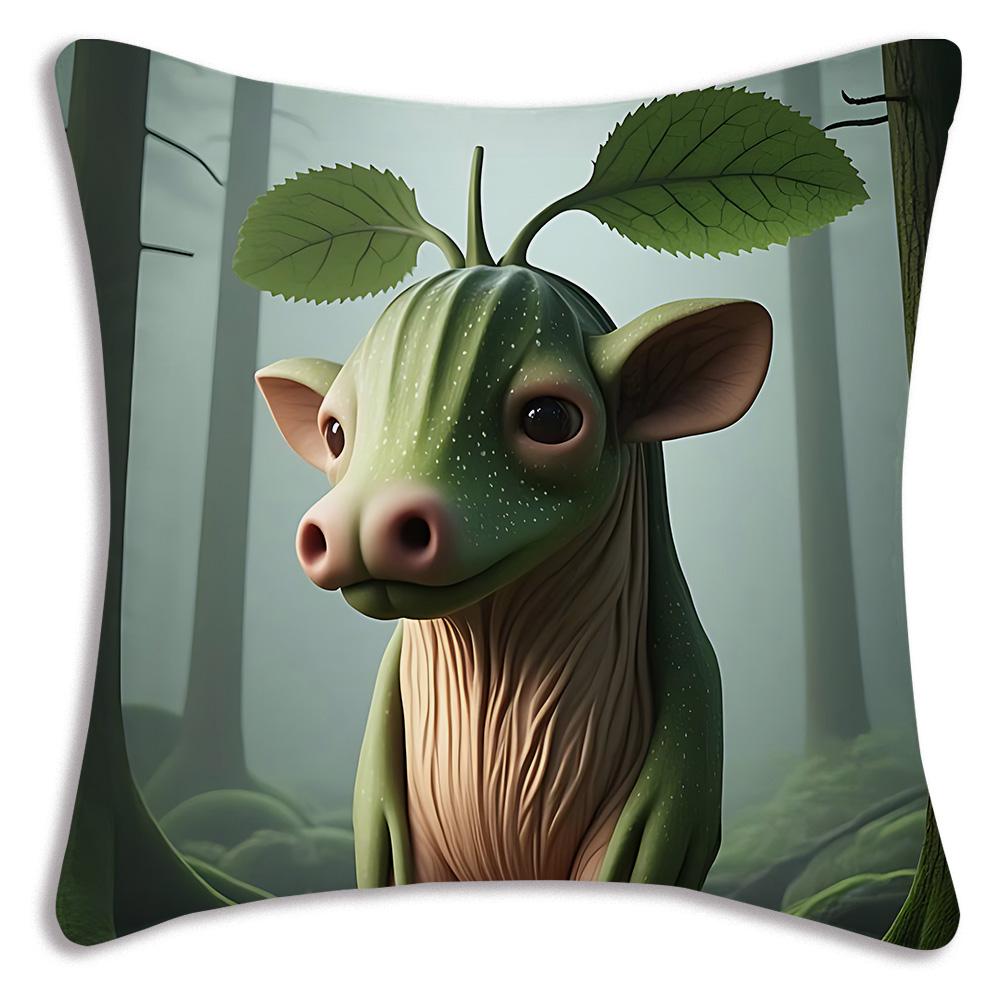 Cute I-Italians brainrots Pillow Covers Cartoon Sofa Decorative Home Double-sided Printing Short Plush Cute Cushion Cover