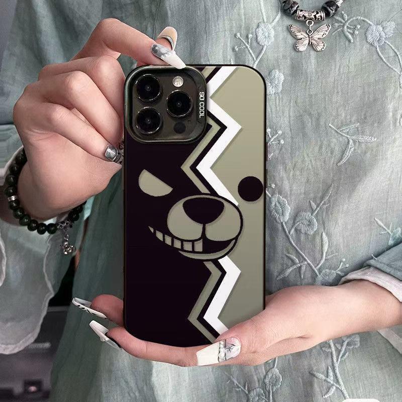 Cool Bear Face iPhone Case for Models 13 Pro Max, 14, 15, 16 Pro, 17 - Drop-proof & Stylish