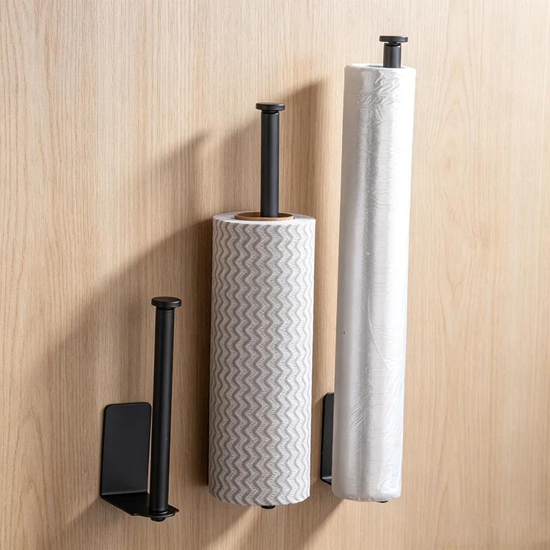 Kitchen Towel Holder Stainless Steel Paper Towel Holder Under Sink Organizer Lengthen Storage Rack Sink Accessories SNJ007