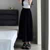 White Ice Silk Skirt Pants for Women In Summer Thin New High Waist Drooping Small Casual Skirt Pants